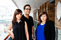 Shirin Habibi, Tariq Haddadin and Amie Sergas of the MaRS Business Acceleration Program 
